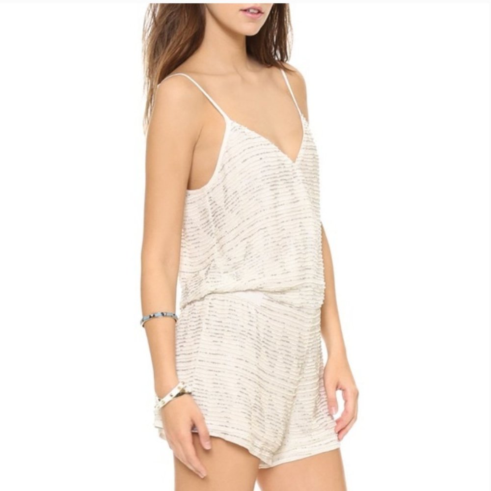 NWT Parker ‘Harrison’ Embellished Beaded Sequin Romper - Picture 2 of 6